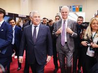 Antonio Tajani and Paolo Zangrillo attend the 41st ANCI Annual Assembly at Lingotto Fiere in Turin, Italy, on December 22, 2024 (