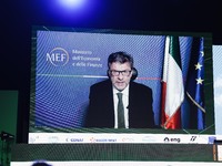 Giancarlo Giorgetti attends the 41st ANCI Annual Assembly at Lingotto Fiere in Turin, Italy, on December 22, 2024 (