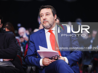 Matteo Salvini attends the 41st ANCI Annual Assembly at Lingotto Fiere in Turin, Italy, on December 22, 2024 (