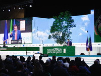 Matteo Salvini attends the 41st ANCI Annual Assembly at Lingotto Fiere in Turin, Italy, on December 22, 2024 (