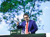 Matteo Salvini attends the 41st ANCI Annual Assembly at Lingotto Fiere in Turin, Italy, on December 22, 2024 (