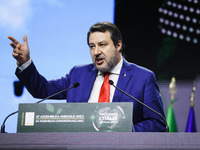 Matteo Salvini attends the 41st ANCI Annual Assembly at Lingotto Fiere in Turin, Italy, on December 22, 2024 (