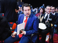 Matteo Salvini attends the 41st ANCI Annual Assembly at Lingotto Fiere in Turin, Italy, on December 22, 2024 (