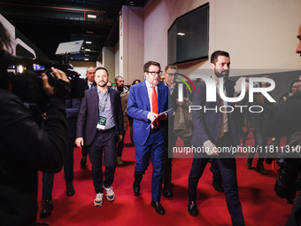 Matteo Salvini attends the 41st ANCI Annual Assembly at Lingotto Fiere in Turin, Italy, on December 22, 2024 (