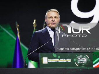 Francesco Lollobrigida attends the 41st ANCI Annual Assembly at Lingotto Fiere in Turin, Italy, on December 22, 2024 (