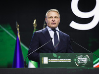 Francesco Lollobrigida attends the 41st ANCI Annual Assembly at Lingotto Fiere in Turin, Italy, on December 22, 2024 (