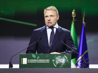 Francesco Lollobrigida attends the 41st ANCI Annual Assembly at Lingotto Fiere in Turin, Italy, on December 22, 2024 (