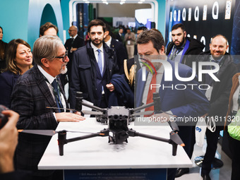 Matteo Salvini attends the 41st ANCI Annual Assembly at Lingotto Fiere in Turin, Italy, on December 22, 2024 (