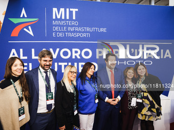 Matteo Salvini attends the 41st ANCI Annual Assembly at Lingotto Fiere in Turin, Italy, on December 22, 2024 (