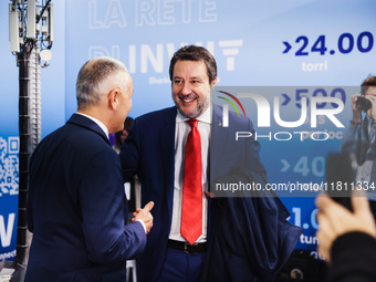 Matteo Salvini attends the 41st ANCI Annual Assembly at Lingotto Fiere in Turin, Italy, on December 22, 2024 (