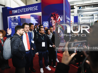 Matteo Salvini attends the 41st ANCI Annual Assembly at Lingotto Fiere in Turin, Italy, on December 22, 2024 (