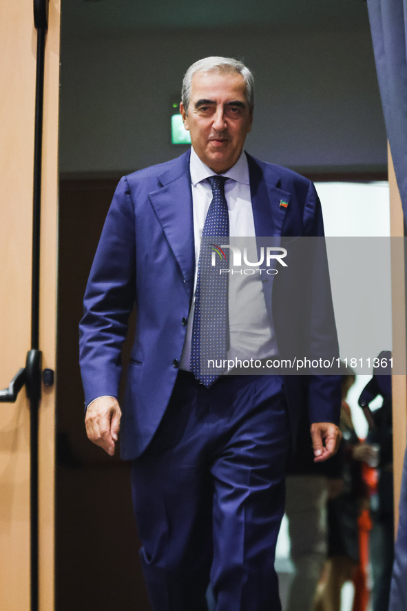 Maurizio Gasparri attends the Forza Italia Economic Day at Palazzo Lombardia in Milan, Italy, on October 5, 2024. 