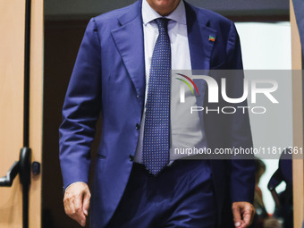 Maurizio Gasparri attends the Forza Italia Economic Day at Palazzo Lombardia in Milan, Italy, on October 5, 2024. (