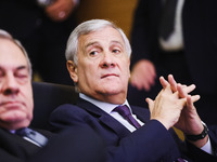 Antonio Tajani attends the Forza Italia Economic Day at Palazzo Lombardia in Milan, Italy, on October 5, 2024 (