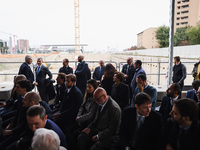 A moment of the press conference presents the first private construction site in the former Falck Union Zero area in Sesto San Giovanni, Ita...