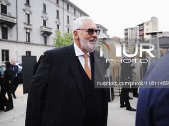 Fabrizio Palenzona attends the press conference to present the first private construction site in the former Falck Union Zero area in Sesto...