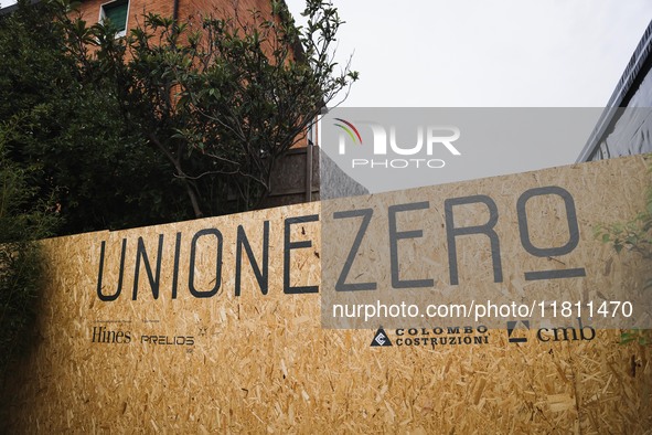 A moment of the press conference presents the first private construction site in the former Falck Union Zero area in Sesto San Giovanni, Ita...