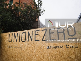 A moment of the press conference presents the first private construction site in the former Falck Union Zero area in Sesto San Giovanni, Ita...