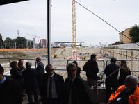 A moment of the press conference presents the first private construction site in the former Falck Union Zero area in Sesto San Giovanni, Ita...