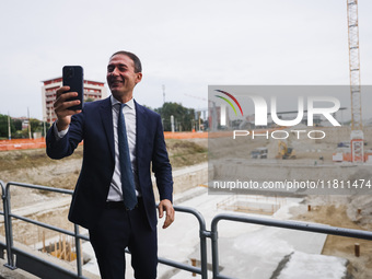 Roberto Di Stefano attends the press conference to present the first private construction site in the former Falck Union Zero area in Sesto...