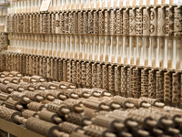 KRAKOW, POLAND - NOVEMBER 21:   
A shop selling traditional wooden rolling pins commonly used in cooking industry, on November 21, 2024 in K...