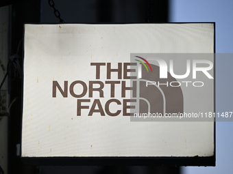 KRAKOW, POLAND - NOVEMBER 21:   
The North Face sign outside a shop, on November 21, 2024 in Krakow, Poland. (