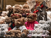 KRAKOW, POLAND - NOVEMBER 21:   
Plush teddies and other toys on display inside the Galeria Bukowski store in Krakow's Old Town, on November...