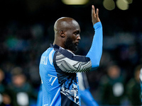 Romelu Lukaku of SSC Napoli gestures during the serie Serie A Enilive match between SSC Napoli and AS Roma at Stadio Diego Armando Maradona...