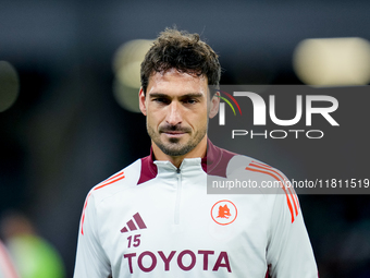 Mats Hummels of AS Roma looks on during the serie Serie A Enilive match between SSC Napoli and AS Roma at Stadio Diego Armando Maradona on N...