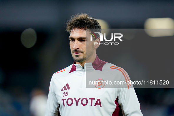 Mats Hummels of AS Roma looks on during the serie Serie A Enilive match between SSC Napoli and AS Roma at Stadio Diego Armando Maradona on N...