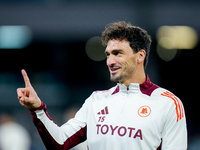 Mats Hummels of AS Roma gestures during the serie Serie A Enilive match between SSC Napoli and AS Roma at Stadio Diego Armando Maradona on N...