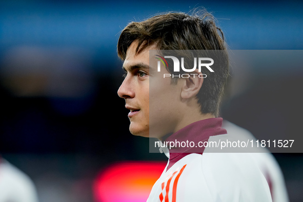 Paulo Dybala of AS Roma looks on during the serie Serie A Enilive match between SSC Napoli and AS Roma at Stadio Diego Armando Maradona on N...