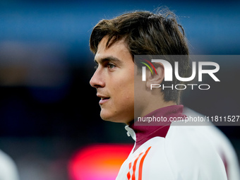 Paulo Dybala of AS Roma looks on during the serie Serie A Enilive match between SSC Napoli and AS Roma at Stadio Diego Armando Maradona on N...