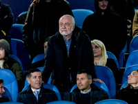 SSC Napoli president Aurelio De Laurentiis looks on during the serie Serie A Enilive match between SSC Napoli and AS Roma at Stadio Diego Ar...