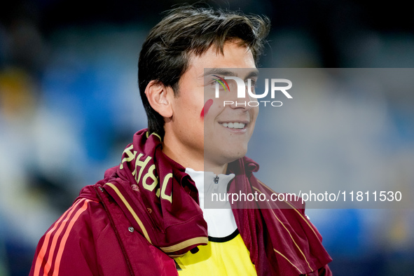 Paulo Dybala of AS Roma looks on during the serie Serie A Enilive match between SSC Napoli and AS Roma at Stadio Diego Armando Maradona on N...