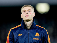 Artem Dovbyk of AS Roma looks on during the serie Serie A Enilive match between SSC Napoli and AS Roma at Stadio Diego Armando Maradona on N...