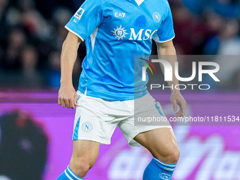 Stanislav Lobotka of SSC Napoli during the serie Serie A Enilive match between SSC Napoli and AS Roma at Stadio Diego Armando Maradona on No...