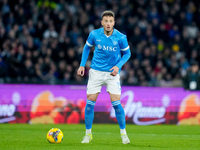 Amir Rrahmani of SSC Napoli during the serie Serie A Enilive match between SSC Napoli and AS Roma at Stadio Diego Armando Maradona on Novemb...