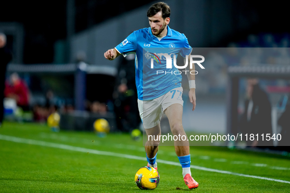 Khvicha Kvaratskhelia of SSC Napoli during the serie Serie A Enilive match between SSC Napoli and AS Roma at Stadio Diego Armando Maradona o...