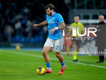 Khvicha Kvaratskhelia of SSC Napoli during the serie Serie A Enilive match between SSC Napoli and AS Roma at Stadio Diego Armando Maradona o...