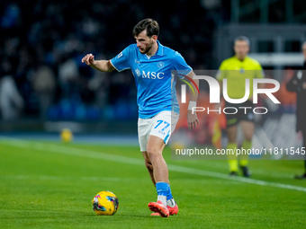 Khvicha Kvaratskhelia of SSC Napoli during the serie Serie A Enilive match between SSC Napoli and AS Roma at Stadio Diego Armando Maradona o...