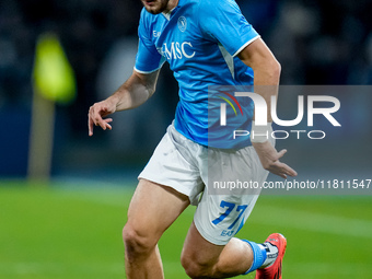 Khvicha Kvaratskhelia of SSC Napoli during the serie Serie A Enilive match between SSC Napoli and AS Roma at Stadio Diego Armando Maradona o...