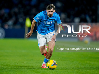 Khvicha Kvaratskhelia of SSC Napoli during the serie Serie A Enilive match between SSC Napoli and AS Roma at Stadio Diego Armando Maradona o...