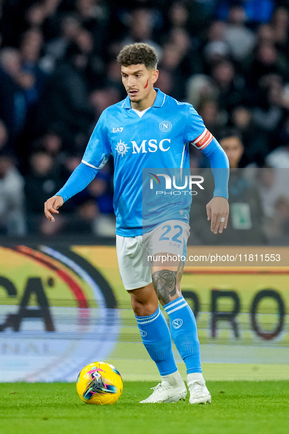 Giovanni Di Lorenzo of SSC Napoli during the serie Serie A Enilive match between SSC Napoli and AS Roma at Stadio Diego Armando Maradona on...