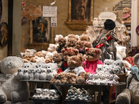 KRAKOW, POLAND - NOVEMBER 21:   
Plush teddies and other toys on display inside the Galeria Bukowski store in Krakow's Old Town, on November...