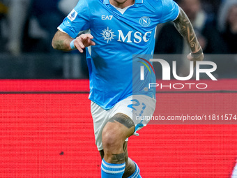 Matteo Politano of SSC Napoli during the serie Serie A Enilive match between SSC Napoli and AS Roma at Stadio Diego Armando Maradona on Nove...