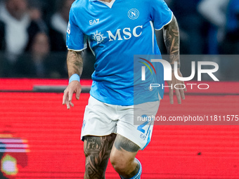 Matteo Politano of SSC Napoli during the serie Serie A Enilive match between SSC Napoli and AS Roma at Stadio Diego Armando Maradona on Nove...