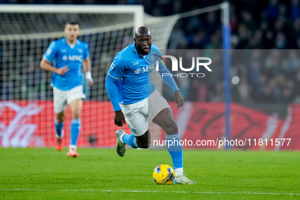 Romelu Lukaku of SSC Napoli during the serie Serie A Enilive match between SSC Napoli and AS Roma at Stadio Diego Armando Maradona on Novemb...