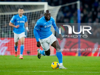 Romelu Lukaku of SSC Napoli during the serie Serie A Enilive match between SSC Napoli and AS Roma at Stadio Diego Armando Maradona on Novemb...