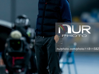 Antonio Conte Head Coach of SSC Napoli looks on during the serie Serie A Enilive match between SSC Napoli and AS Roma at Stadio Diego Armand...